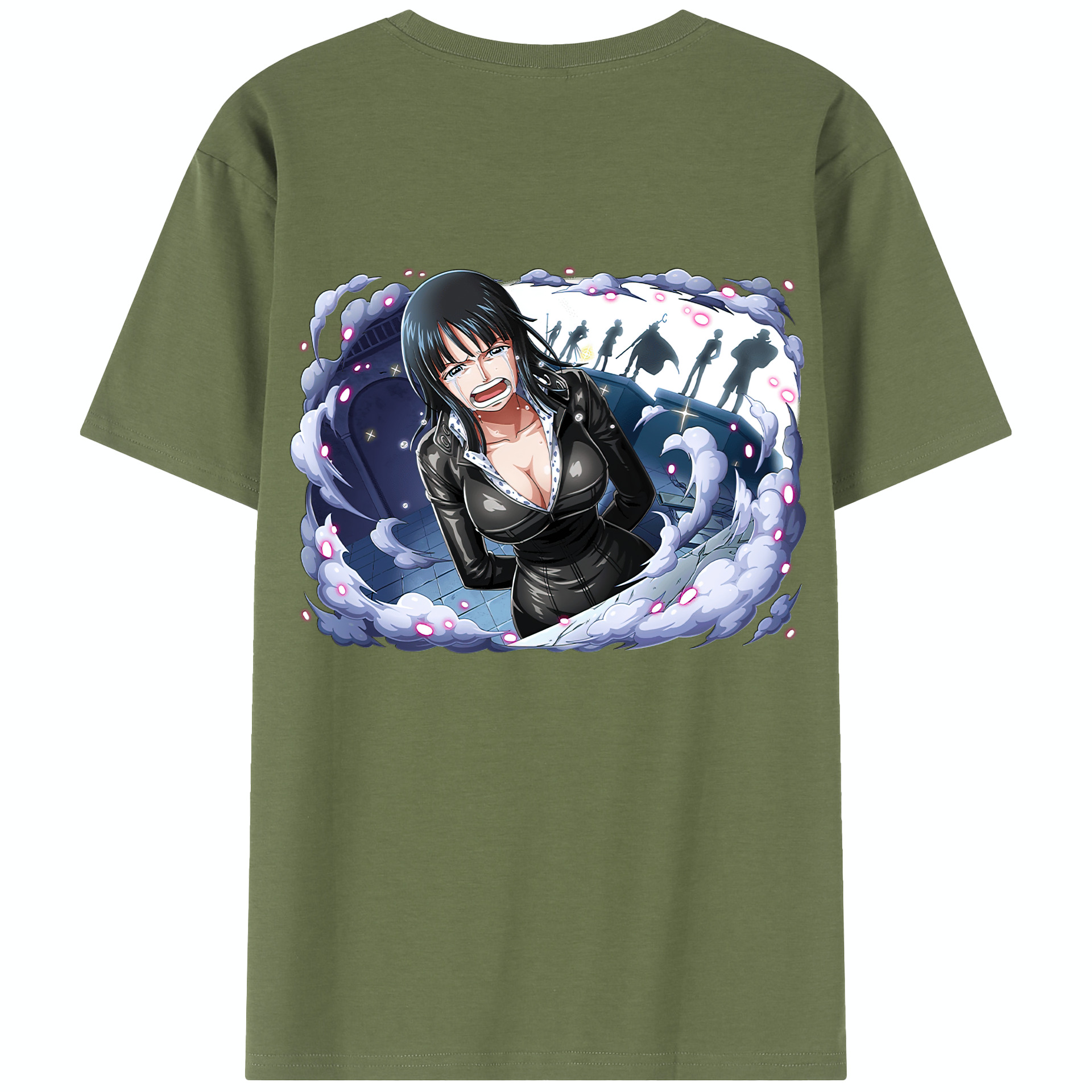 ワンピース ニコ・ロビン ONE PIECE Nico Robin 綿100％半袖Tシャツ（背面プリント）